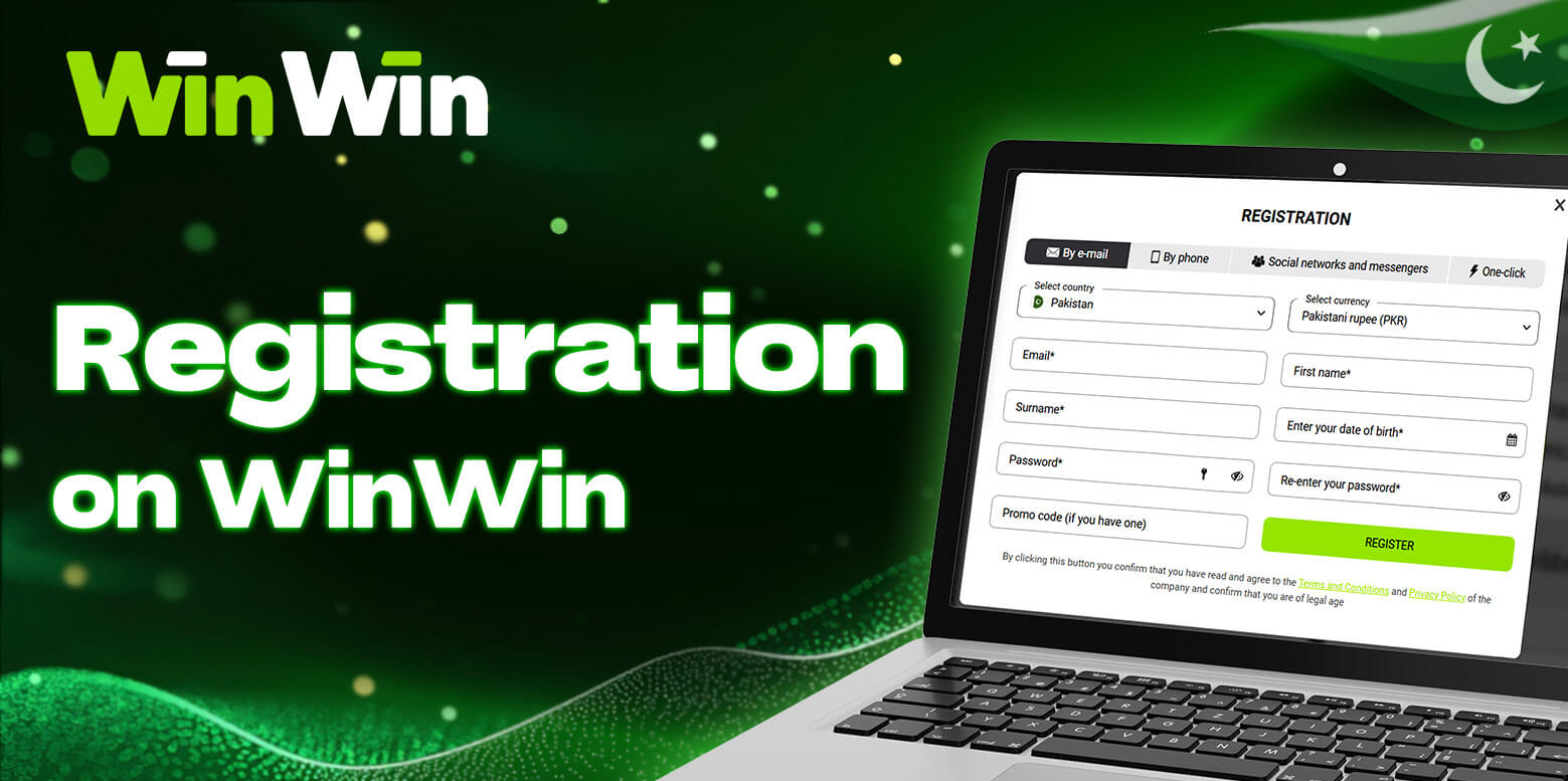 Screenshot of WinWin registration window for new account setup