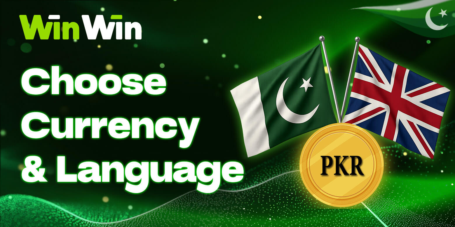 Setting Pakistani Rupee (PKR) currency and Urdu or English language in WinWin app
